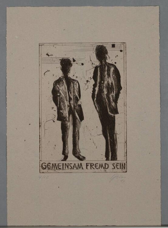 Günter Brus, Gmeinsam fremd sein, Inv. Nr.: DG1997/145/7