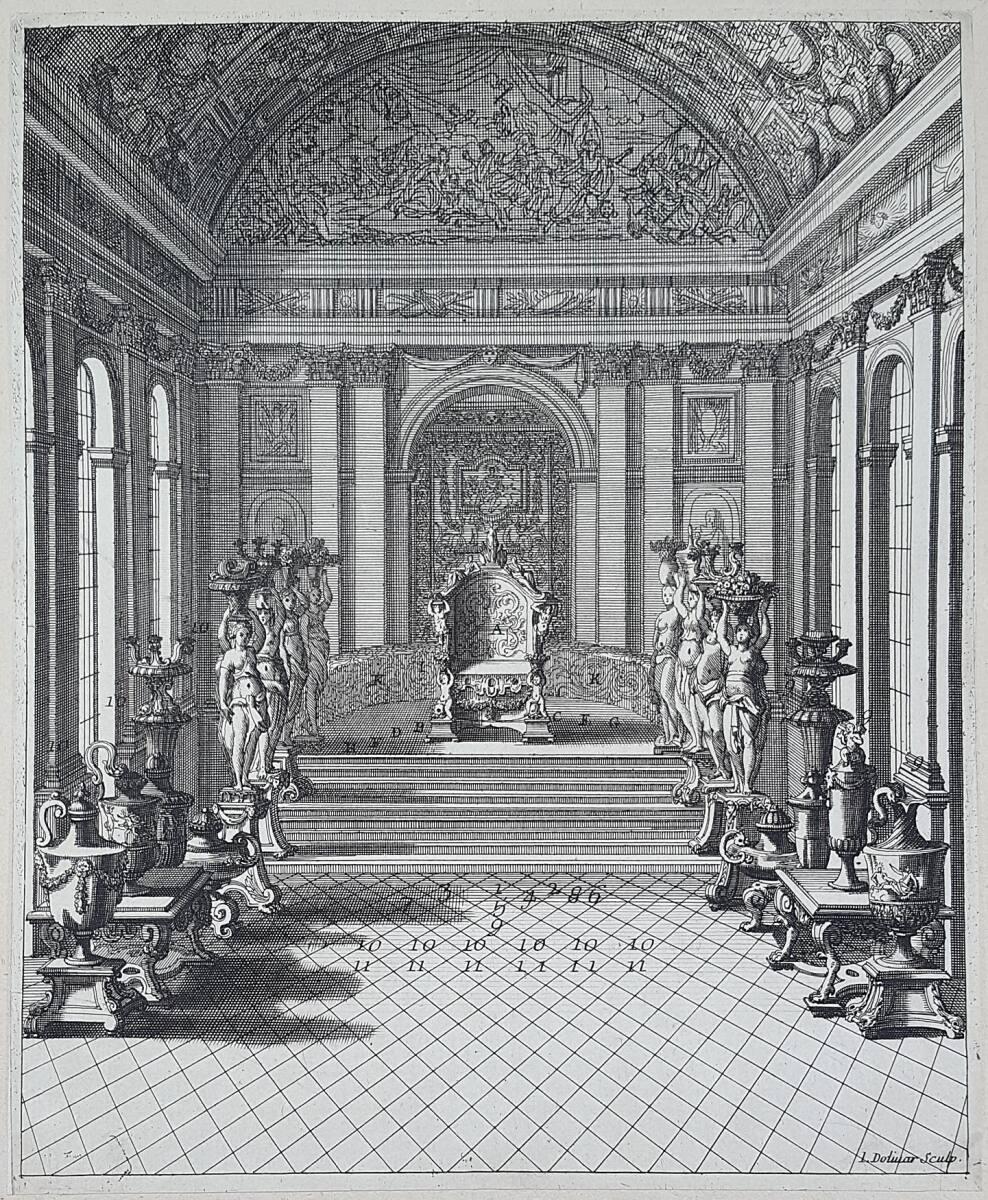 Der silberne Thron König Ludwigs XIV. in der großen Spiegelgalerie in Schloß Versailles anläßli…