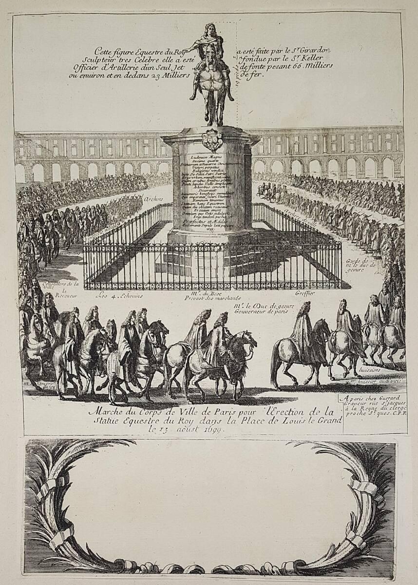 Inauguration des Reiterdenkmals von König Ludwig XIV. von Frankreich auf dem (heutigen) Place V…
