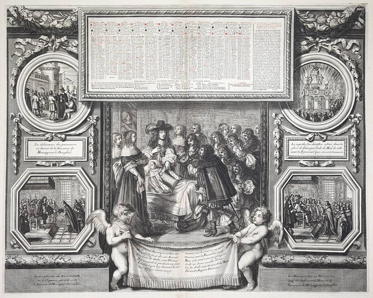 Anonym, König Ludwig XIV. von Frankreich präsentiert den am 1. November 1661 auf Schloß Fontain…