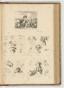 Druckgrafiken von und nach Stefano della Bella, Band II., Titelblatt; Körperstudien, Inv. Nr.: …