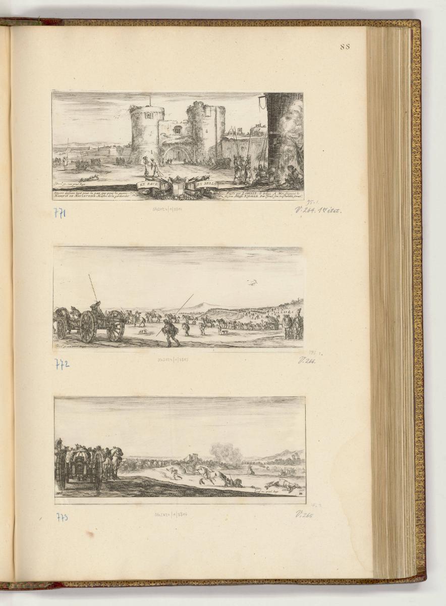 Druckgrafiken von und nach Stefano della Bella, Band II., Titelblatt; Schlachtszenen, Inv. Nr.:…