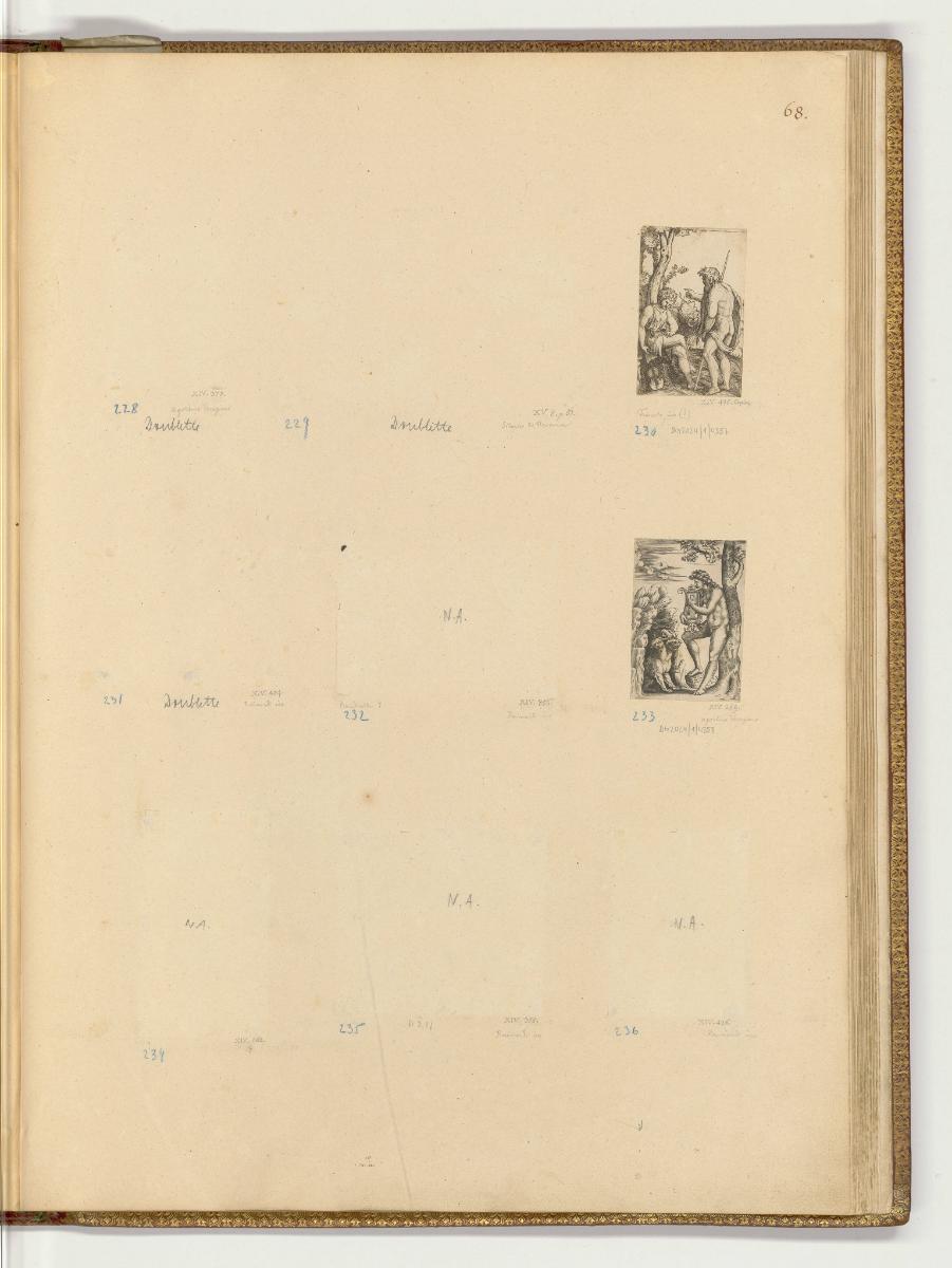 Druckgrafiken nach Raffael, Band I., Junger Mann mit Violine und Hirte; Orpheus und Zerberus, I…