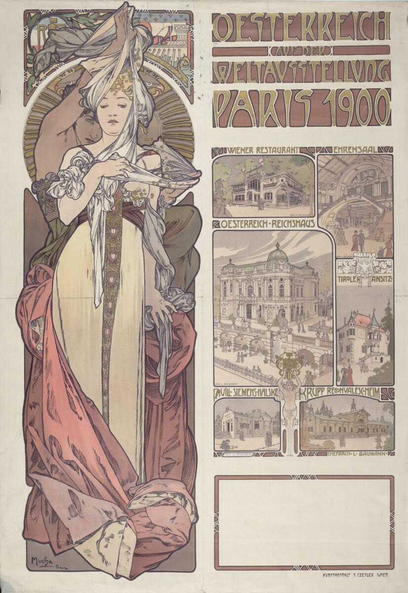 Alfons Maria Mucha, Österreich auf der Weltausstellung Paris 1900, Inv. Nr.: DG2000/125