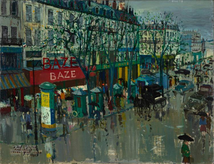 Hans Robert Pippal, Marseille; "Marseille, Cours Saint Louis" bez., Inv. Nr.: GE384