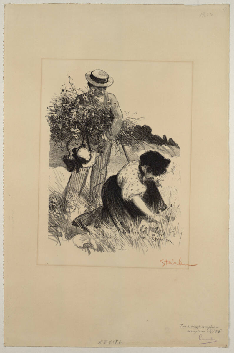 Blumenpflückendes Paar, Théophile Steinlen