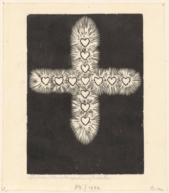 Gertraud Reinberger-Brausewetter, Kreuz feuriger Herzen, Inv. Nr.: DG1932/84