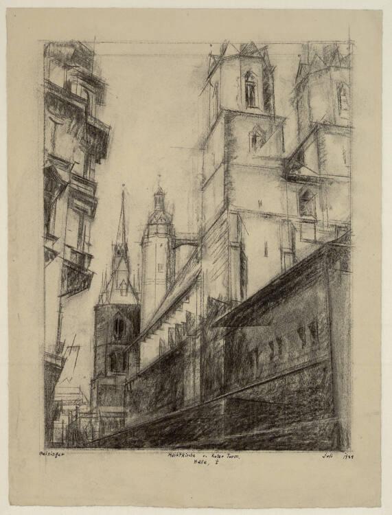 Lyonel Feininger, Marktkirche und Roter Turm in Halle, Inv. Nr.: DL63