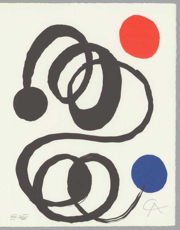 Alexander Calder, Aus der Mappe "Jean Cassou. Vingt-deux Poèmes": Enfoncez le Mot, Inv. Nr.: DG…