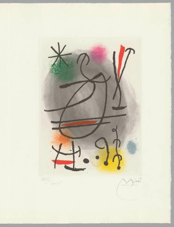 Joan Miró, Aus der Mappe "Jean Cassou. Vingt-deux Poèmes": Caillou, Inv. Nr.: DG2003/3044