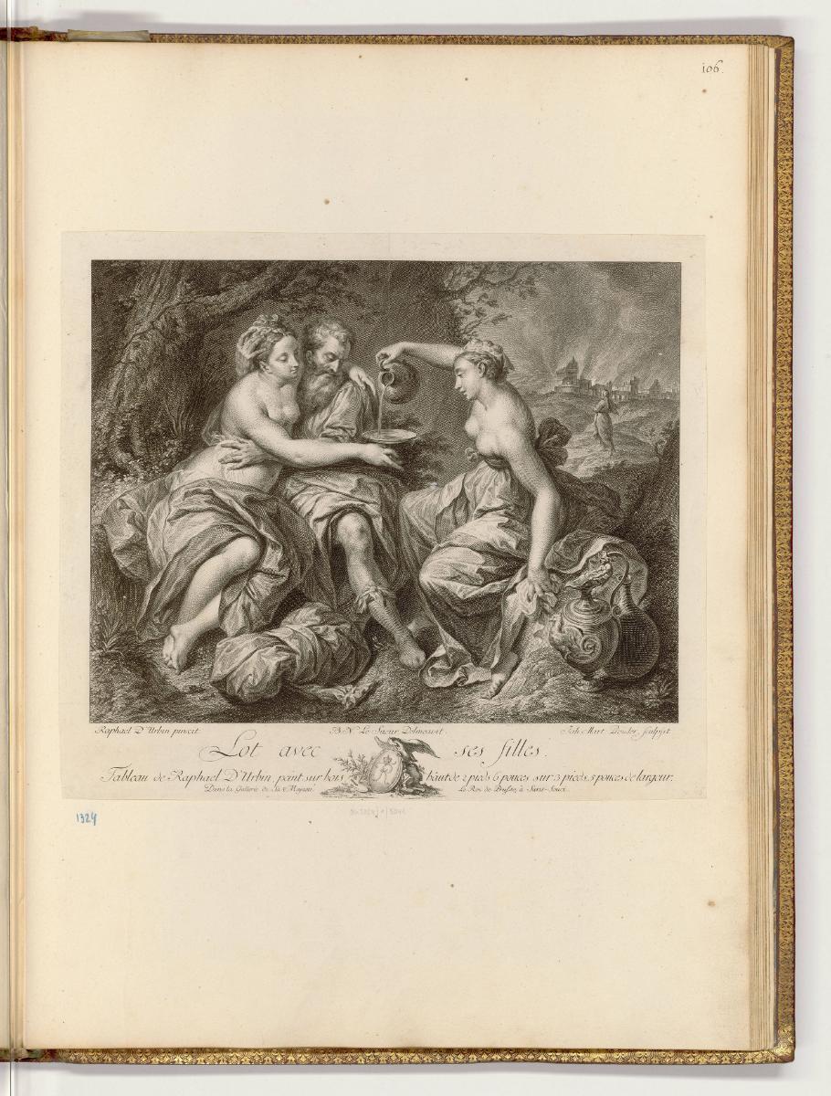 Druckgrafiken nach Raffael, Band IV., Lot und seine Töchter, Inv. Nr.: HB10.4, HB10.4/106