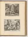 Druckgrafiken nach Raffael, Band IV., Jacob träumt von der Himmelsleiter; Jacob erblickt Rahel …
