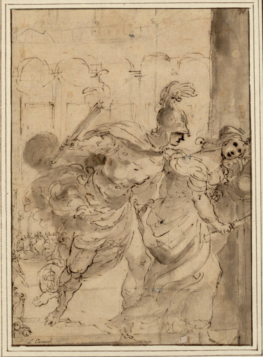 Alexander und Thais stecken Persepolis in Brand, Ludovico Carracci