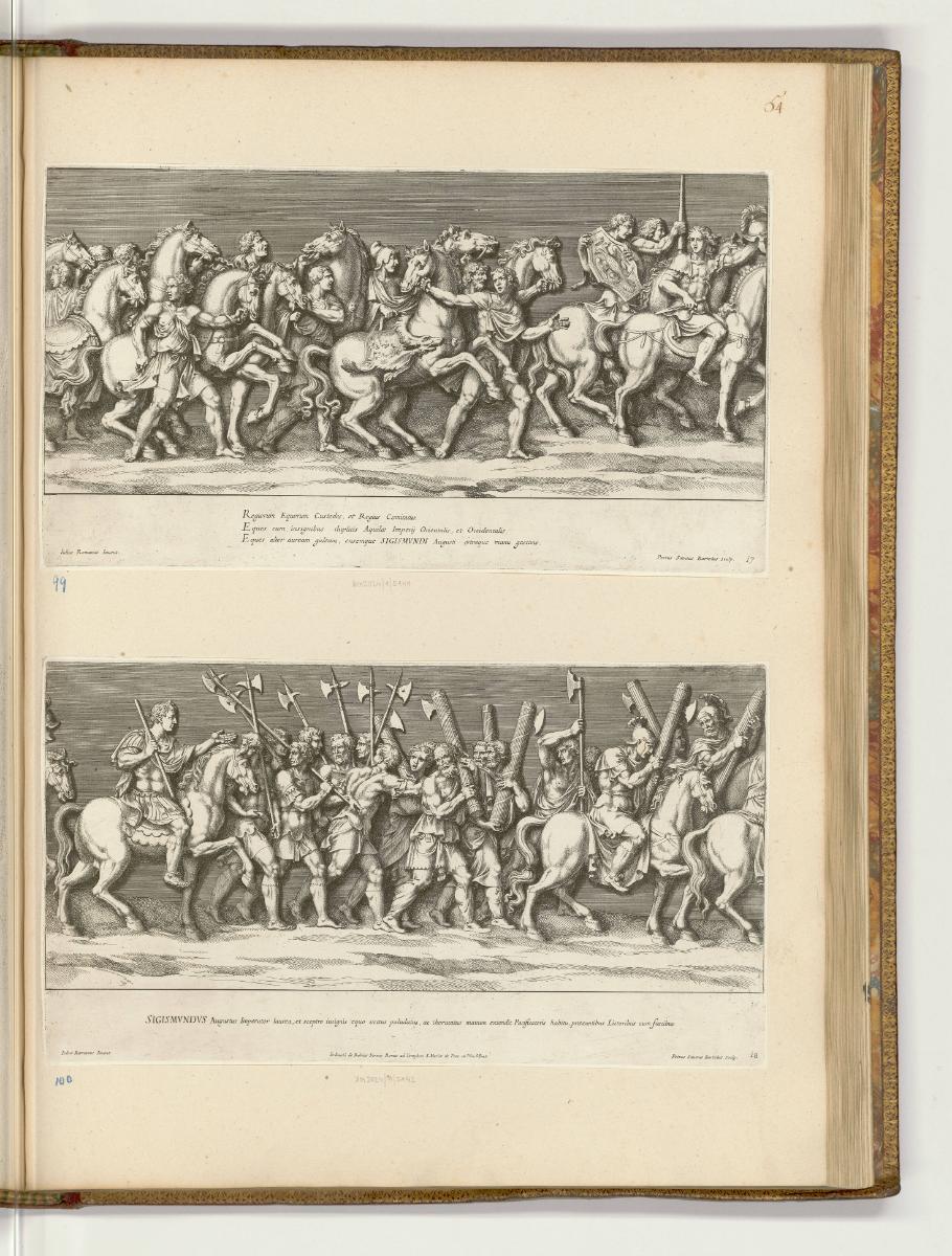 Druckgrafiken nach Giulio Romano, Fries mit dem Einzug des Kaisers Sigismund in Mantua, Inv. Nr…