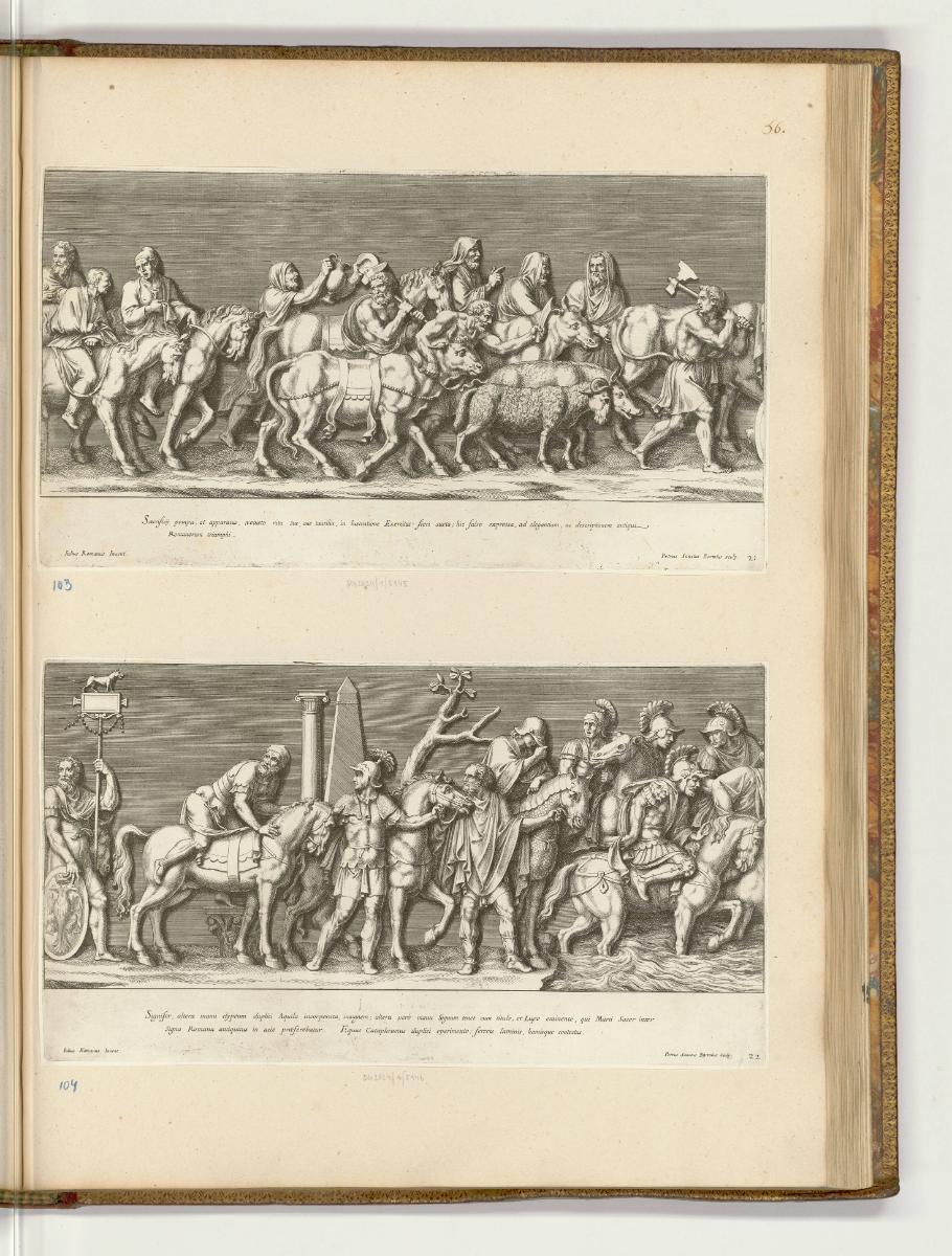 Druckgrafiken nach Giulio Romano, Fries mit dem Einzug des Kaisers Sigismund in Mantua, Inv. Nr…