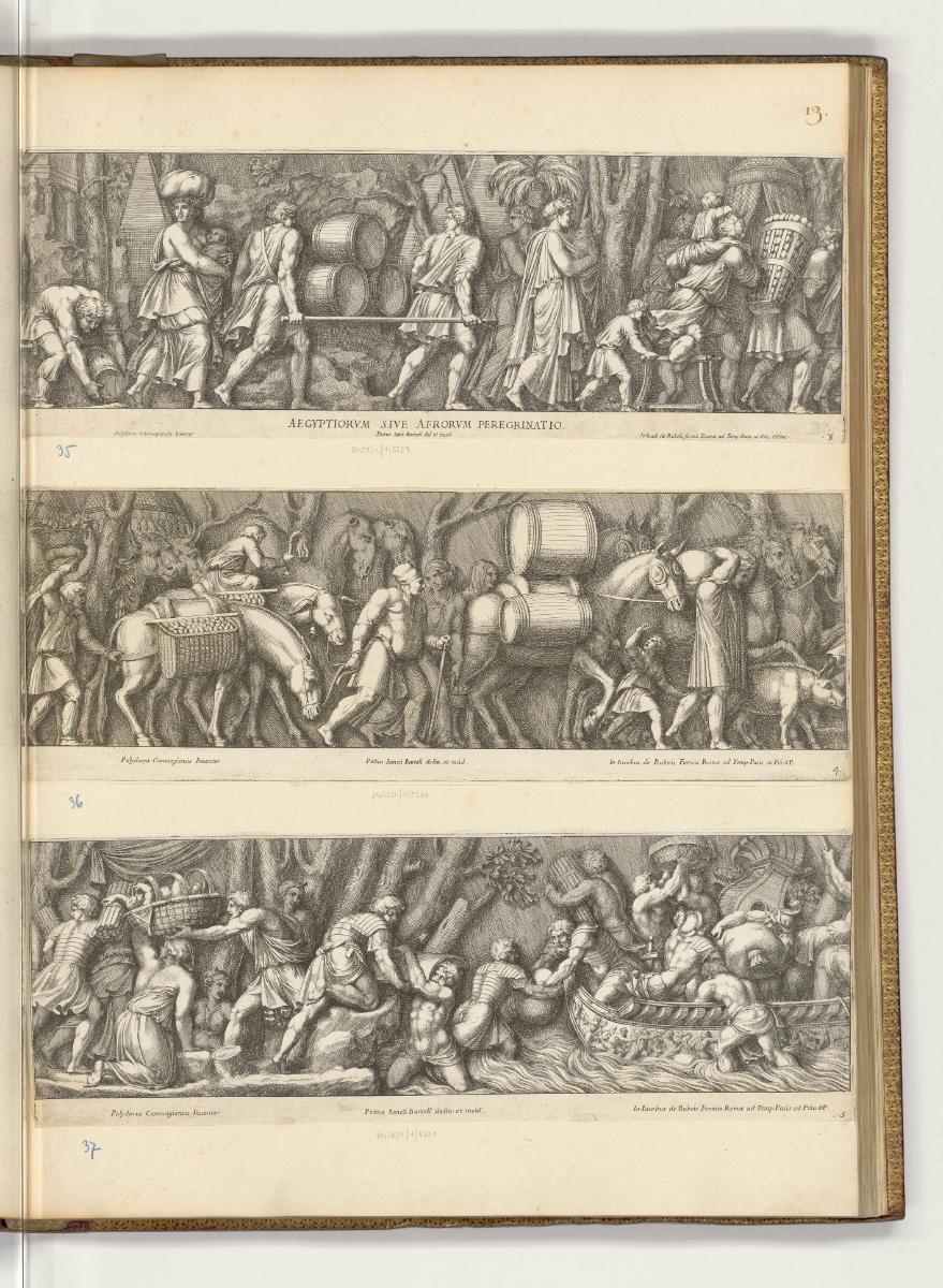 Druckgrafiken nach Polidoro da Caravaggio und Perino del Vaga, Fries mit antiken Szenen, Inv. N…