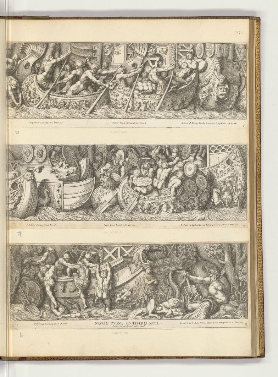 Druckgrafiken nach Polidoro da Caravaggio und Perino del Vaga, Fries mit antiken Szenen, Inv. N…