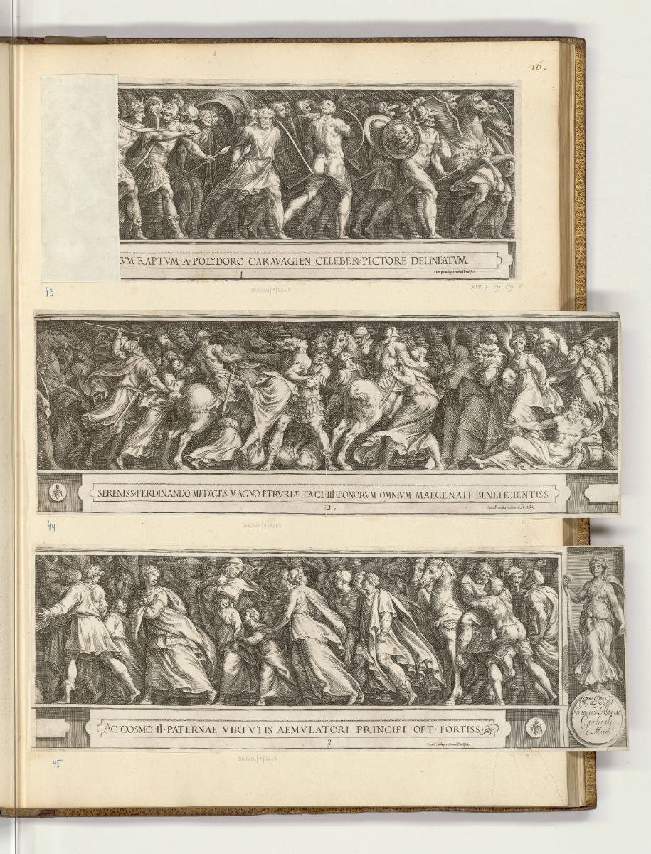 Druckgrafiken nach Polidoro da Caravaggio und Perino del Vaga, Fries mit antiken Szenen, Inv. N…