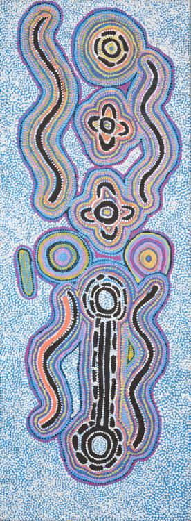 Bessie Nakamarra Sims, Pamapardu Jukurrpa (Flying Ant Jukurrpa), Inv. Nr.: GE400