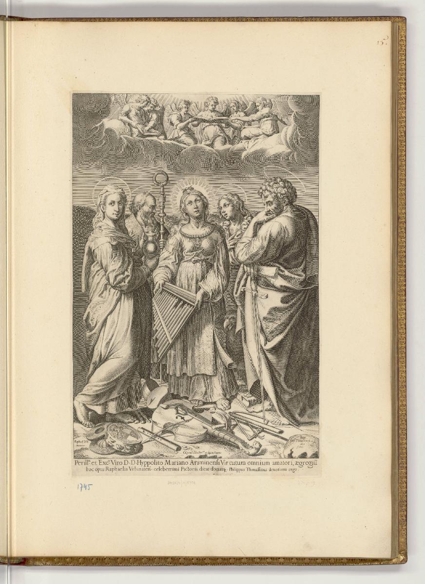 Druckgrafiken nach Raffael, Band VI., Cäcilia von Rom mit Heiligen, Inv. Nr.: HB10.6, HB10.6/15