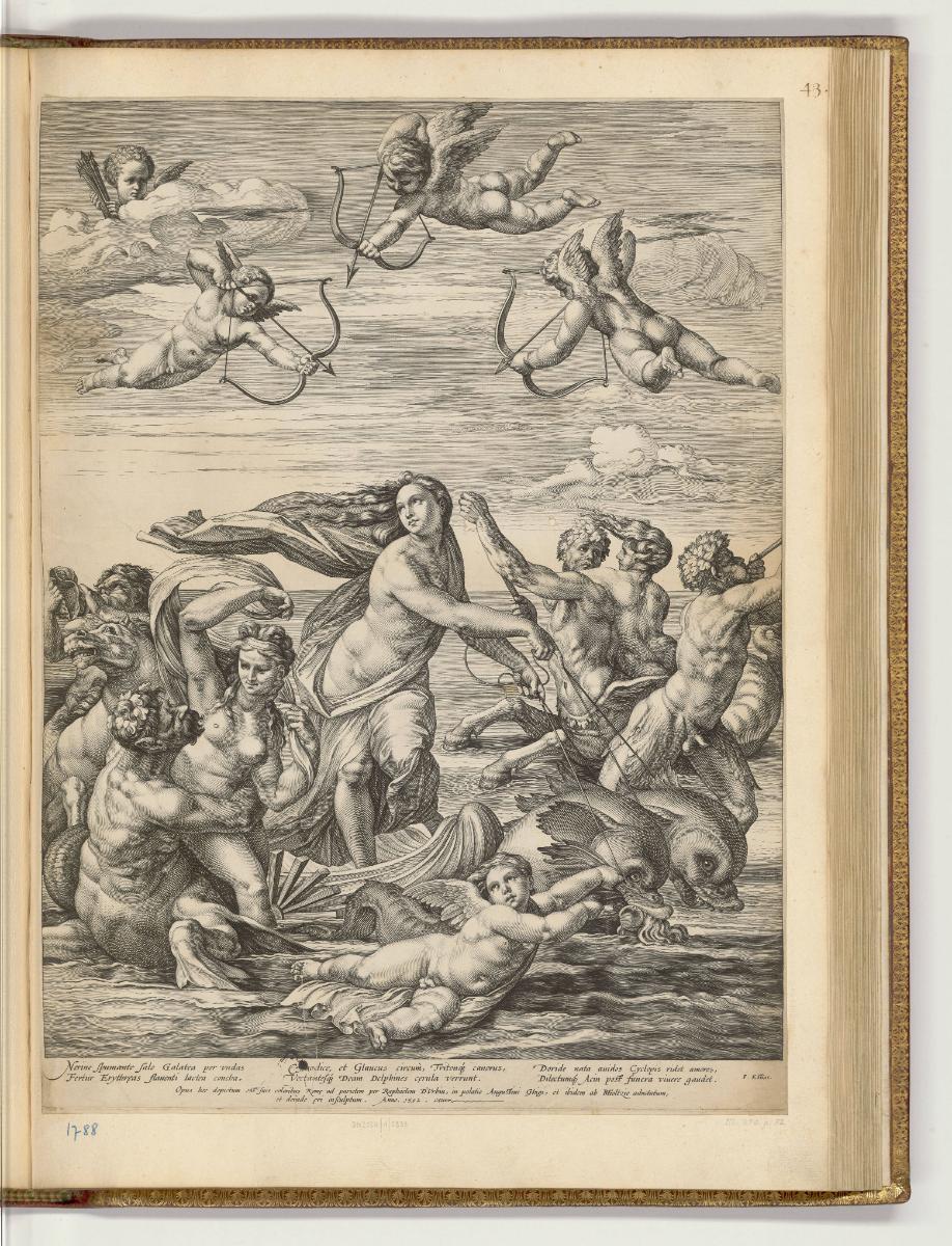 Druckgrafiken nach Raffael, Band VI., Triumph der Galatea, Inv. Nr.: HB10.6, HB10.6/43