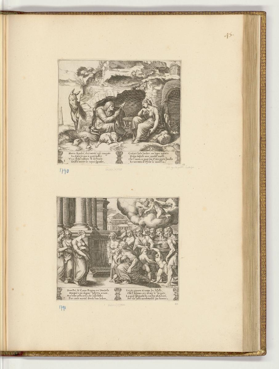 Druckgrafiken nach Raffael, Band VI., Der in einen Esel verwandelte Lucius lauscht der Fabel de…