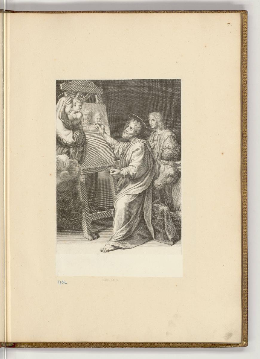 Druckgrafiken nach Raffael, Band VI., Evangelist Lukas, Inv. Nr.: HB10.6, HB10.6/7