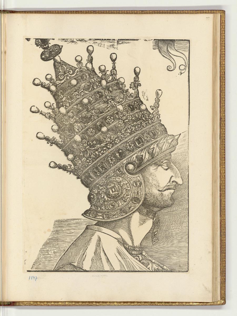 Druckgrafiken nach Raffael, Band VI., Porträt Süleyman I., Inv. Nr.: HB10.6, HB10.6/77