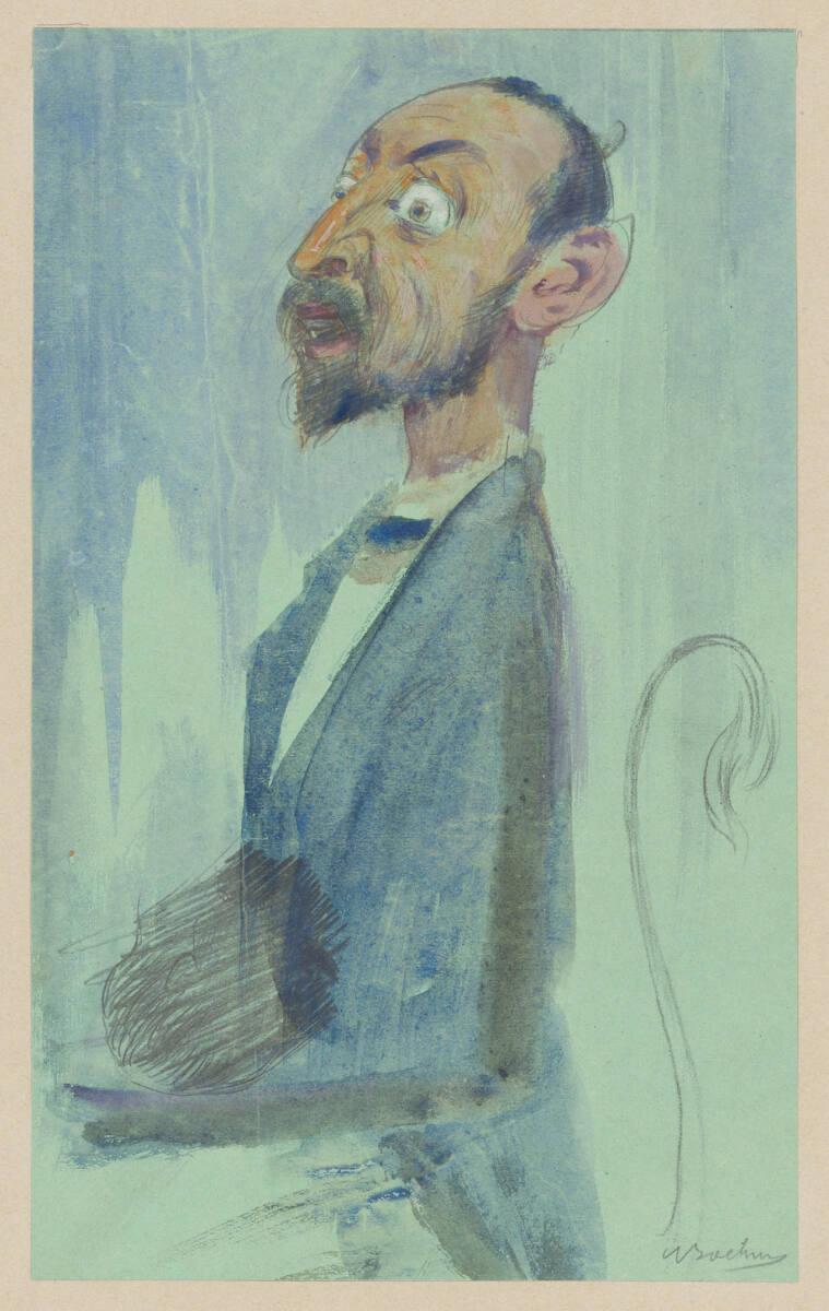 Adolf Boehm, Maler Friedländer als Teufel, Inv. Nr.: 19026