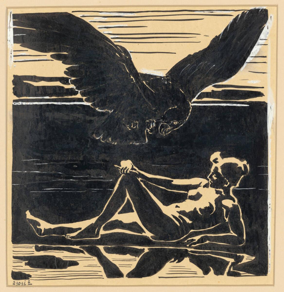 Ernst Stöhr, Frau und Adler, Inv. Nr.: 29091b