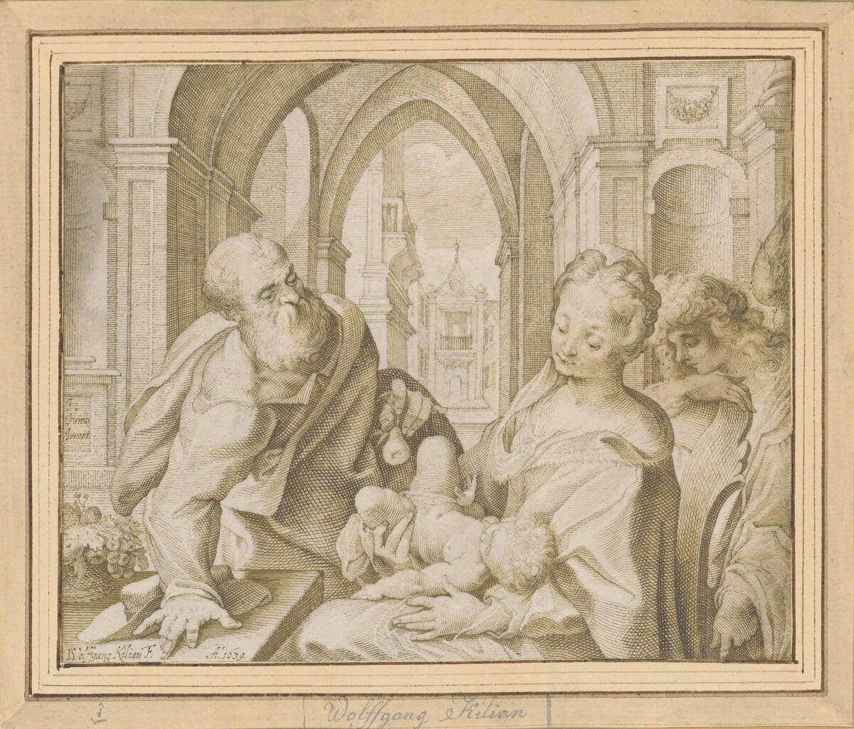 Die heilige Familie mit Engeln, 1639
