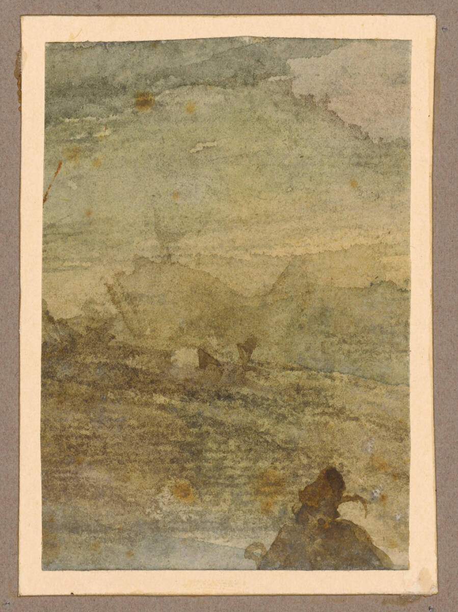 Landschaft in grüngelben Tönen, Adolf Boehm