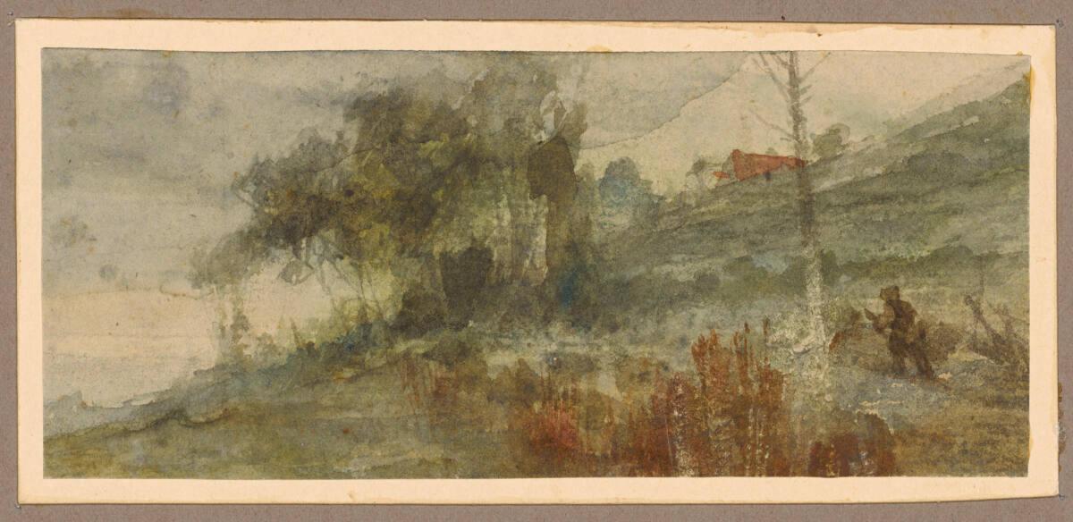 Adolf Boehm, Landschaft mit Wanderer, Inv. Nr.: 19041
