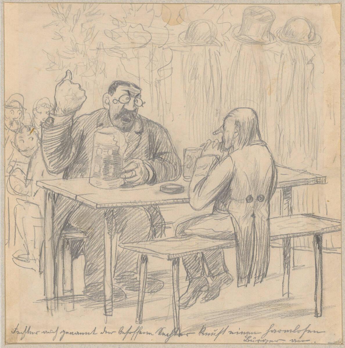 Friedrich König, Emerich Fechter im Gasthaus, Inv. Nr.: 19212