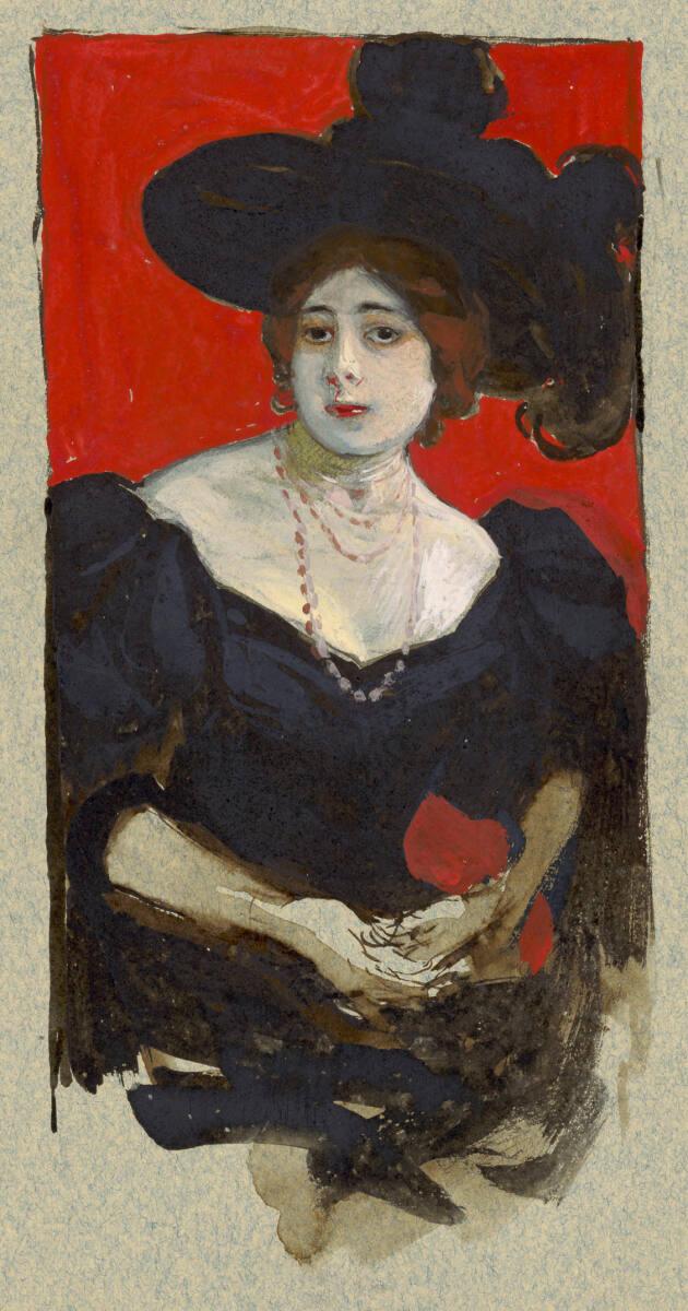 Sigmund Walter Hampel, Dame in schwarzem Kleid, Inv. Nr.: 19137