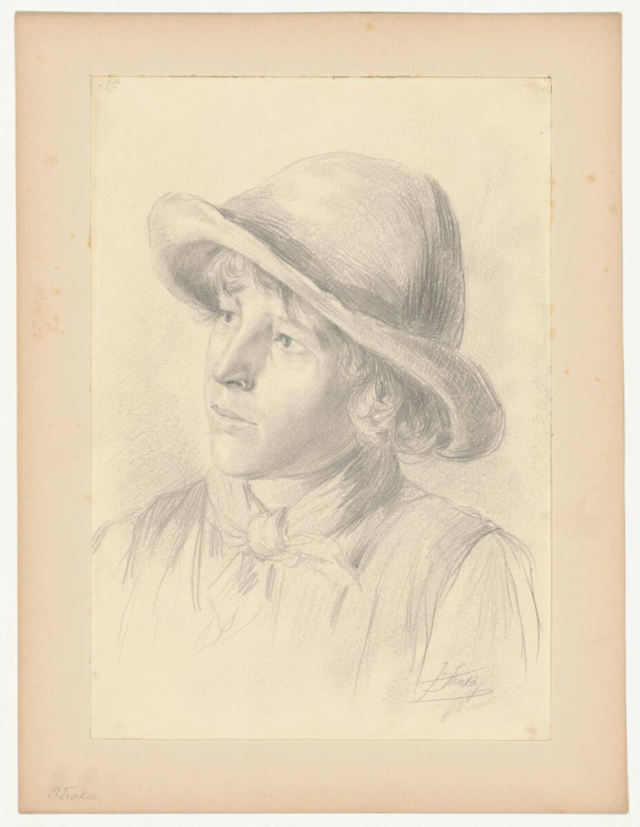 Joseph Straka, Porträt eines Jungen mit Hut, Inv. Nr.: 41814/14