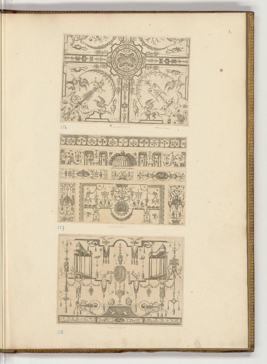 Druckgrafiken nach Francesco Primaticcio, Band II., Diverse Grotesken, Inv. Nr.: HB13.2, HB13.2…