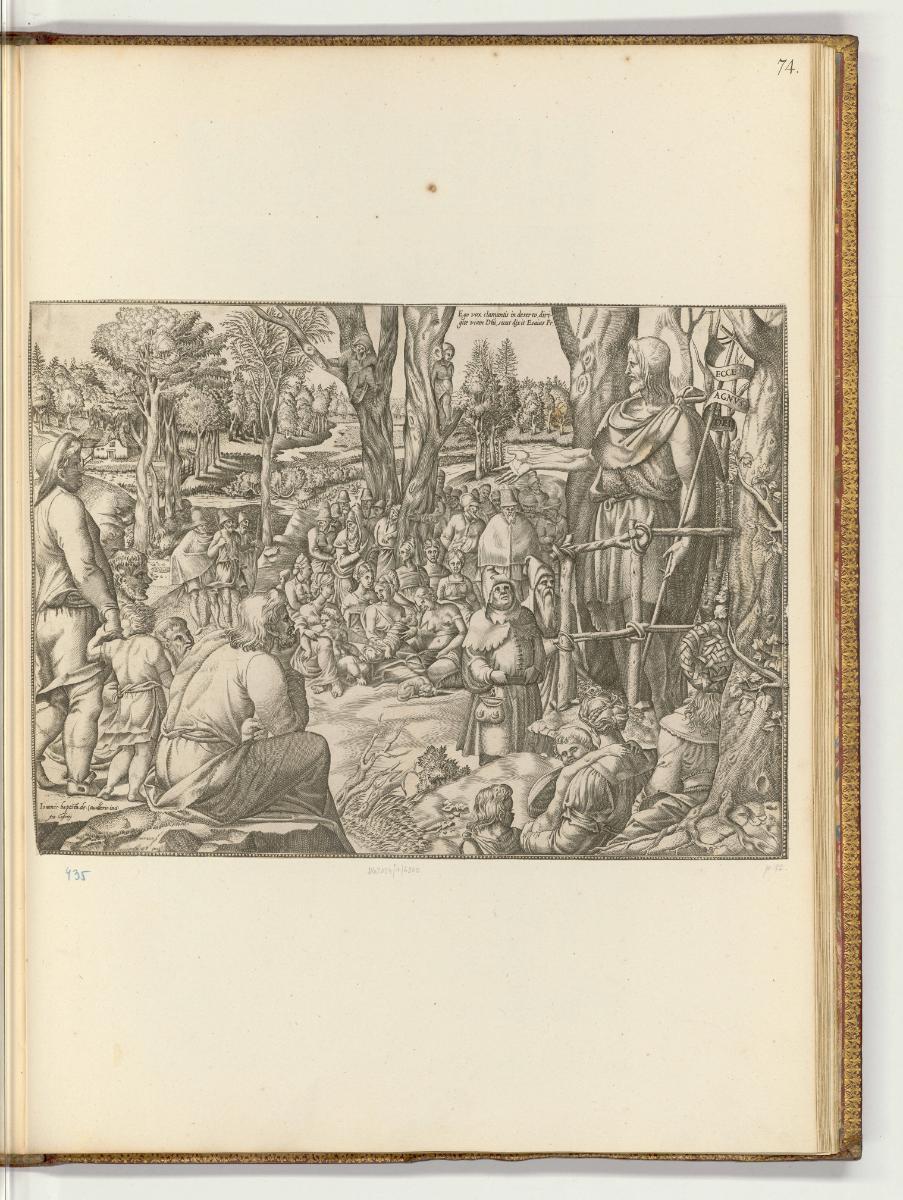 Druckgrafiken nach Francesco Primaticcio, Band II., Predigt Johannes des Täufers, Inv. Nr.: HB1…