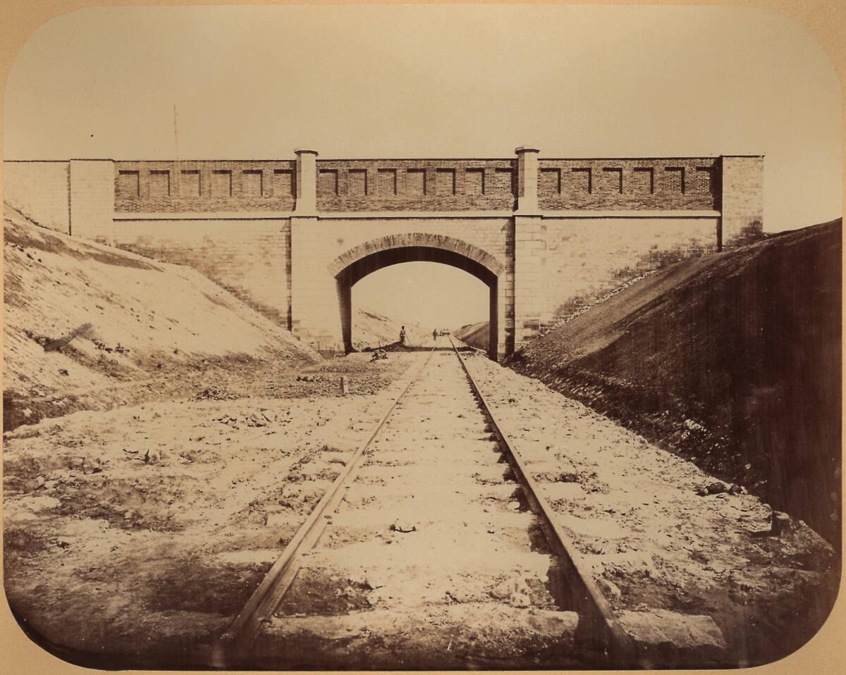 Adolf Schoon von Corbitzthal, Lemberg-Czernowitzer Eisenbahn: Überfahrt nächst dem Pulverthurme…