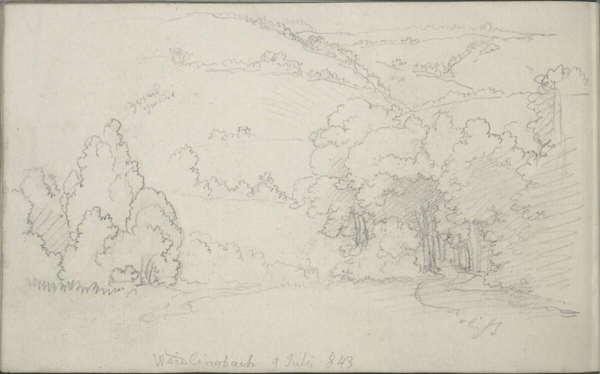 Blasius Höfel, Landschaft bei Weidlingbach, Inv. Nr.: 35116/113v
