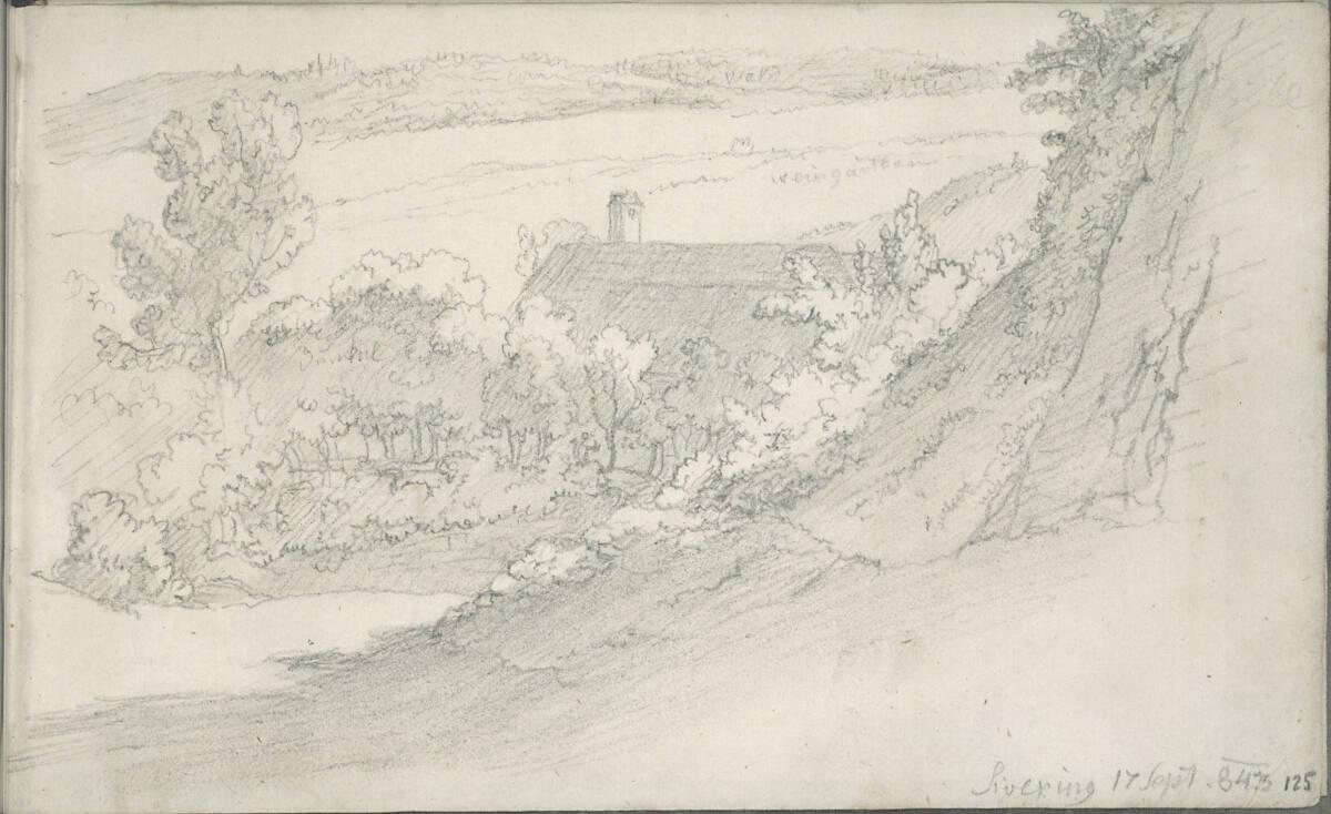 Blasius Höfel, Skizze eines Hauses in Sievering, Inv. Nr.: 35116/125r