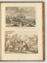 Druckgrafiken nach Pietro da Cortona und Ciro Ferri, Band I., Landschaft mit Berg; Rahel verbir…