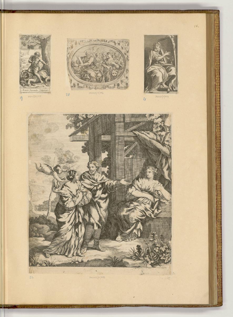 Druckgrafiken nach Pietro da Cortona und Ciro Ferri, Band I., Diverse christliche Darstellungen…