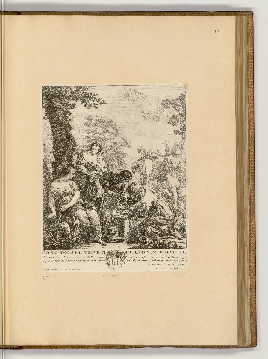 Druckgrafiken nach Pietro da Cortona und Ciro Ferri, Band I., Rachel idola patris furata quaere…