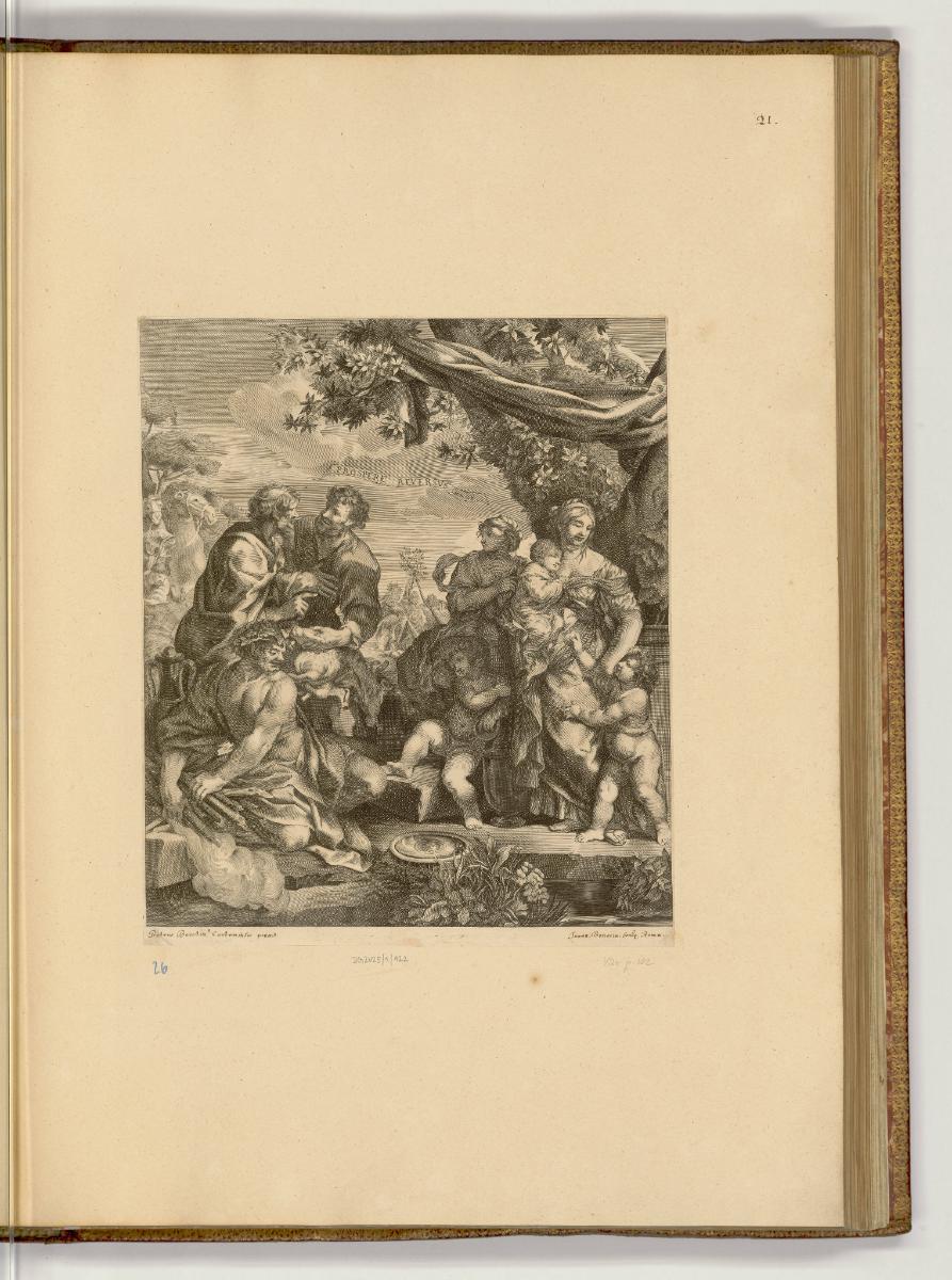 Druckgrafiken nach Pietro da Cortona und Ciro Ferri, Band I., Isaak segnet Jakob vor dessen Auf…