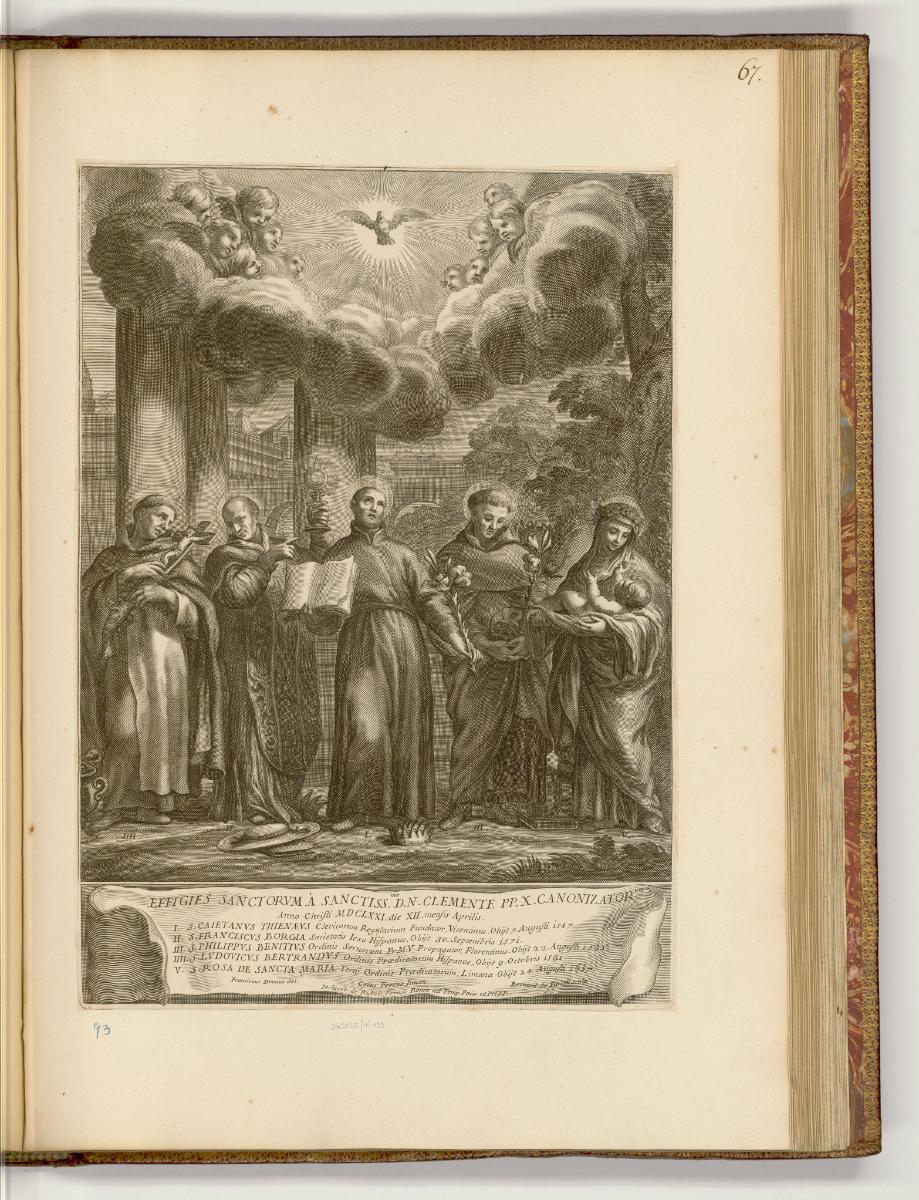 Druckgrafiken nach Pietro da Cortona und Ciro Ferri, Band I., Cajetan, Thomas von Villanova, Fr…
