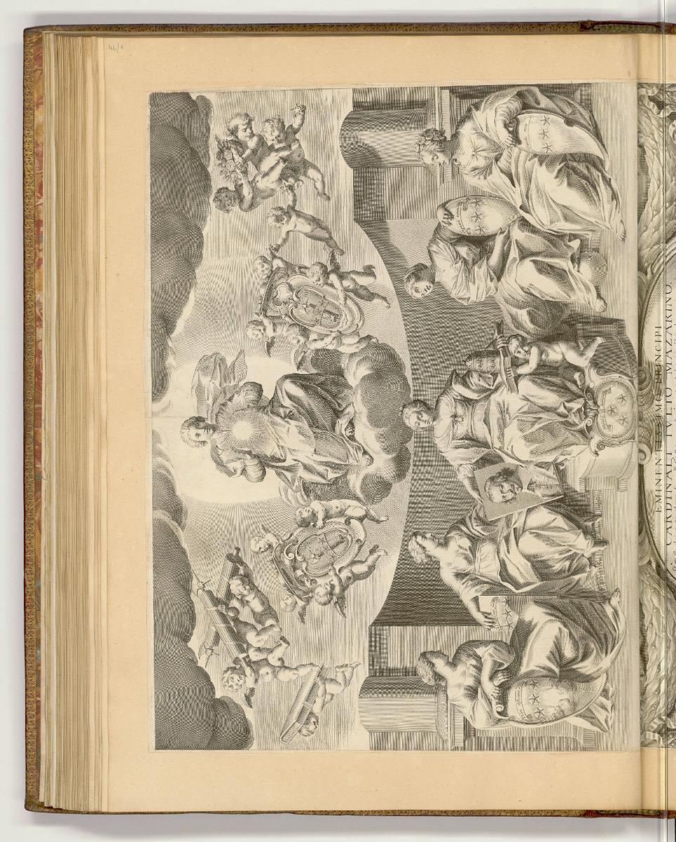 Druckgrafiken nach Pietro da Cortona und Ciro Ferri, Band II., Thesenblatt mit Widmung an Jules…