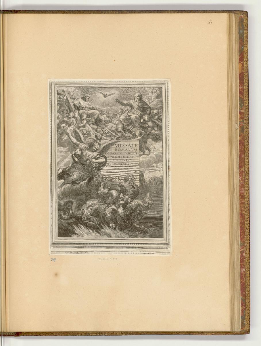 Druckgrafiken nach Pietro da Cortona und Ciro Ferri, Band II., Dreifaltigkeit und Erzengel Mich…