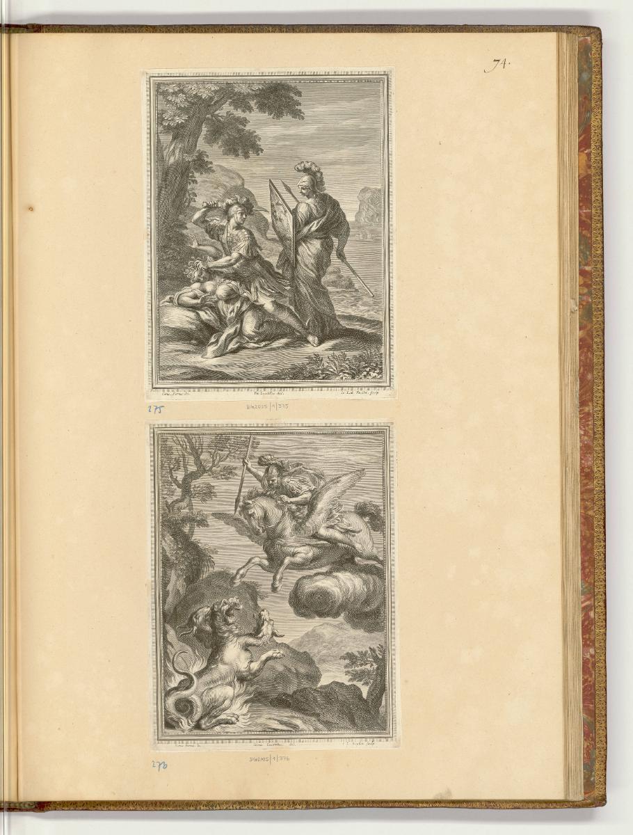 Druckgrafiken nach Pietro da Cortona und Ciro Ferri, Band II., Perseus und Medusa mit Athene; B…