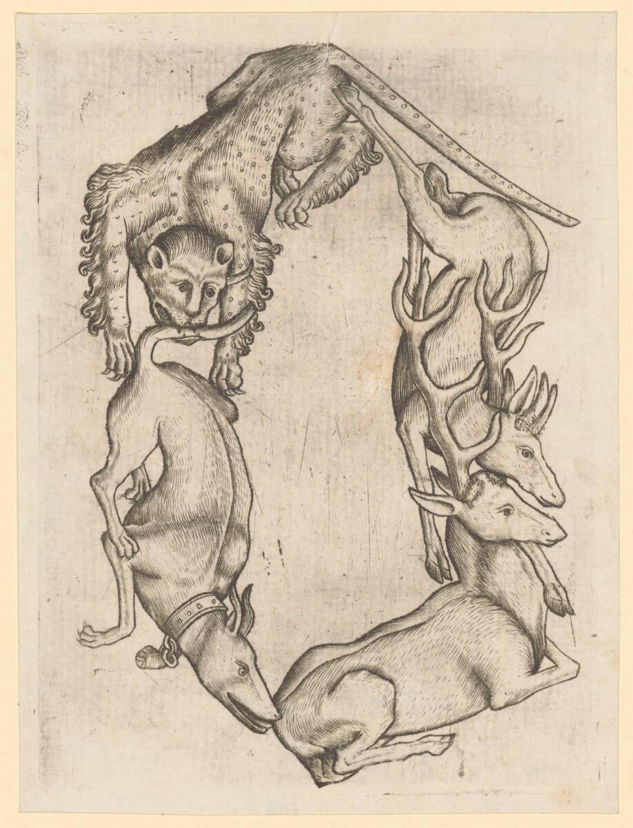 Israhel van Meckenem, Der Buchstabe o, Inv. Nr.: DG1926/1320